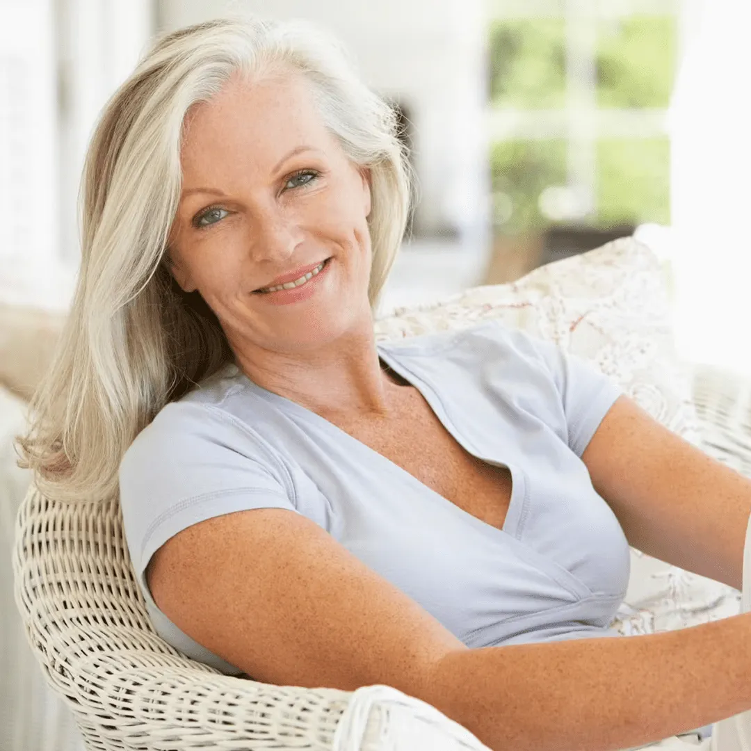 Woman enjoying her Hormone Replacement Therapy benefits from Encompass Wellness & Aesthetics.