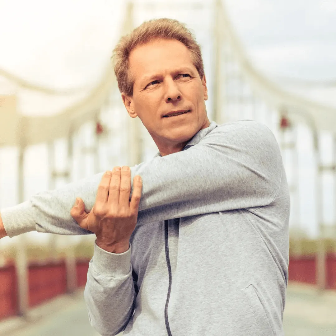 Man exercising during his hormone replacement therapy journey at Encompass Wellness & Aesthetics