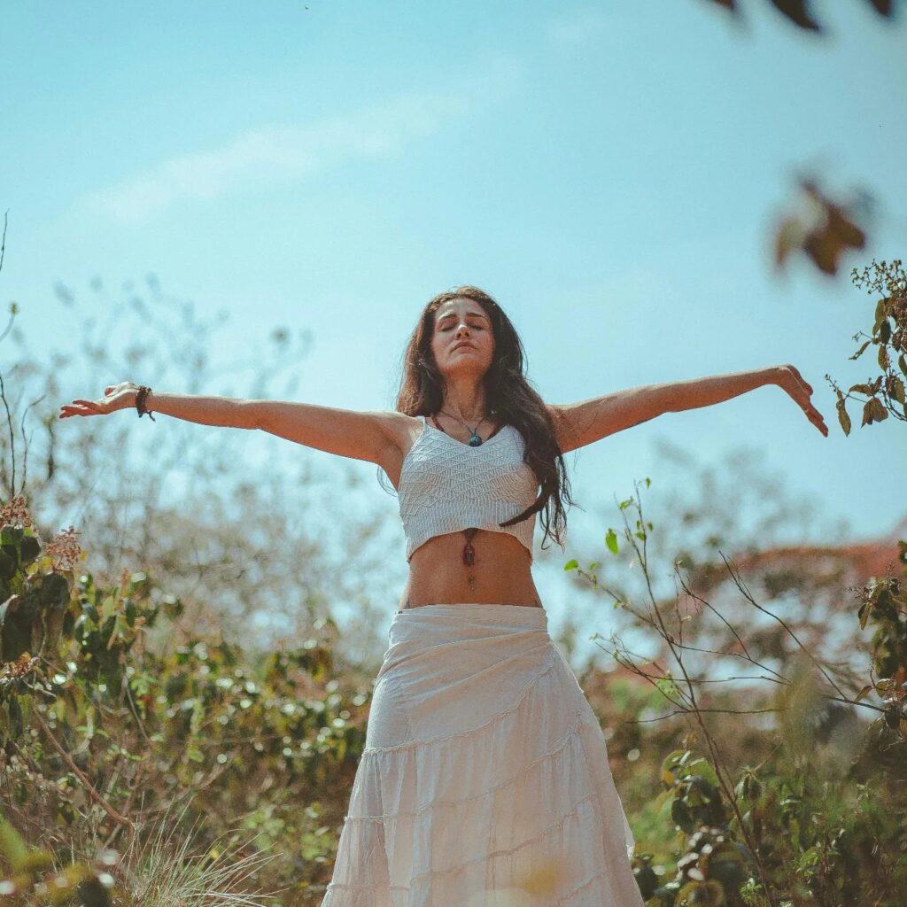 Woman taking in nature after receiving Oral Hormone Replacement at Encompass Wellness & Aesthetics.