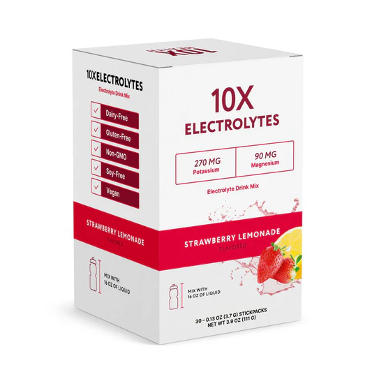10X Health's 10X Electrolytes - Strawberry Lemonade product sold at Encompass Wellness & Aesthetics