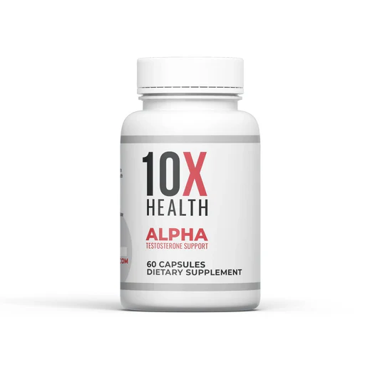 10X Health's 10X Alpha Testosterone Booster product sold at Encompass Wellness & Aesthetics