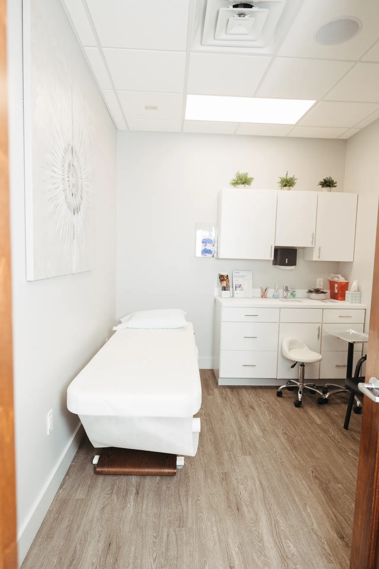 Private P-Shot treatment room prepared for consultation and care at Encompass Wellness & Aesthetics